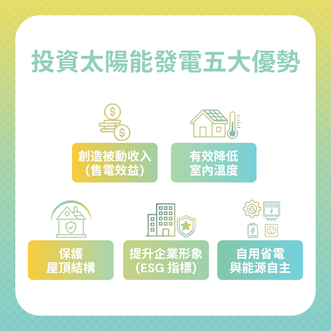 投資太陽能發電的優勢